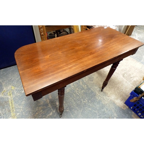 460 - 19th century mahogany D end table.