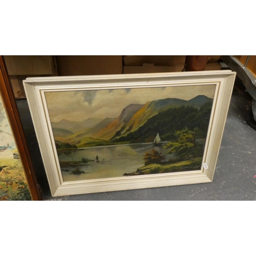 470 - Two vintage oil paintings to include landscape.