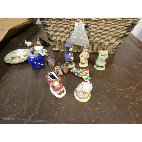 26 - Collection of various items to include R.Harropp figure, Royal Albert Badger, Royal Doulton Old Mrs ... 