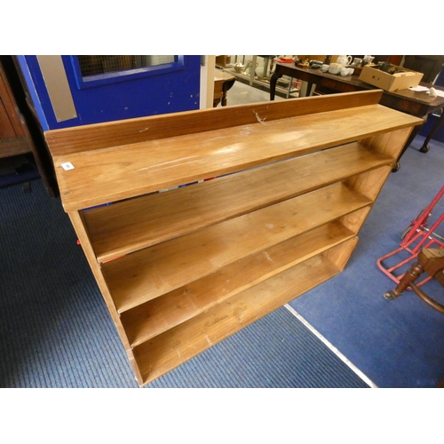 498 - Large pine four tier bookcase.