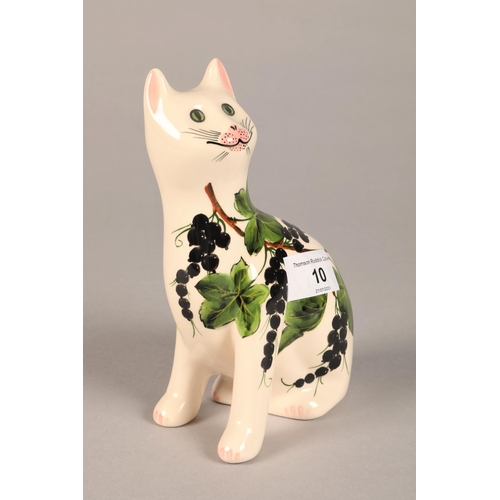 10 - Wemyss cat, signed on base Griselda Hill Wemyss pottery, 17 cm high