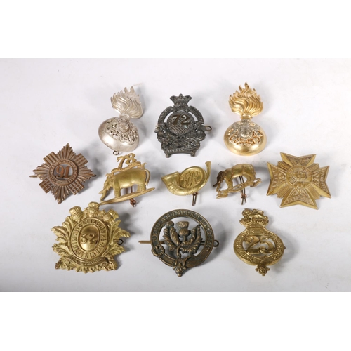 761 - Eleven cap badges to include 78th Seaforth Highlanders Ross-shire Buffs, 72nd Duke of Albanys Own Hi... 