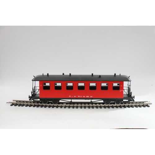 1 - Train G gauge model railways, six 757-5803 TB coaches in red, each boxed. (6)