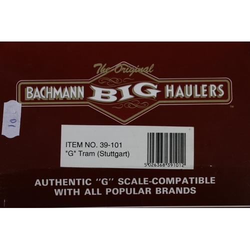 10 - Bachmann Big Haulers G gauge model railways, 39-100 motorised tram car #14 Electrische Trambahn Munc... 