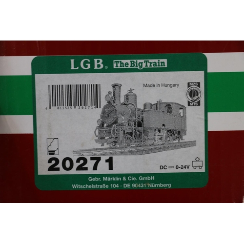 13 - LGB Lehmann Gross Bahn 'The Big Train' by Marklin of Germany, G gauge model railways 20271 2-6-0T ta... 