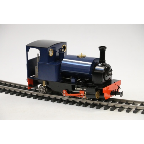 8 - Accucraft BMMC G scale model railways, a 1:19 scale live steam 0-4-2ST locomotive in blue black live... 