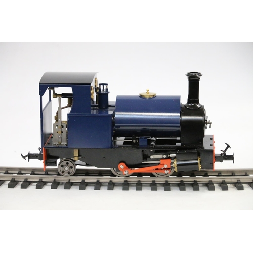 8 - Accucraft BMMC G scale model railways, a 1:19 scale live steam 0-4-2ST locomotive in blue black live... 