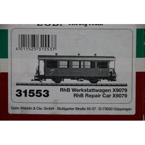 63 - LGB Lehmann Gross Bahn 'The Big Train' (Gebr Marklin of Germany), G gauge model railways 2x 40099RhB... 