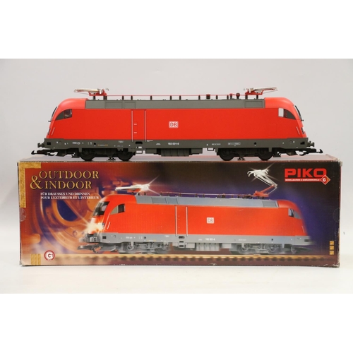 86 - Piko G gauge model railways 37410 electric locomotive BR 182 DB AG epV, red, boxed.