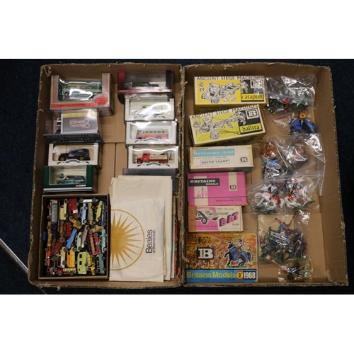 149 - Britains Ltd 9720 BAT gun, 9760 Austin Champ, 228 Scots Guards Office Marching, 4675 Catapult and 46... 