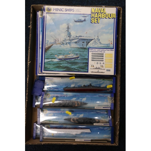 Hornby Minic Ships Rovex Limited 1 1200 scale diecast model boats including M906 Naval Harbour Set