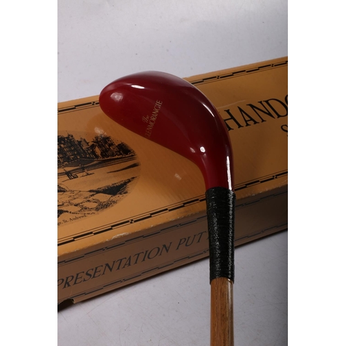 The Glenmorangie Presentation Putter, boxed.