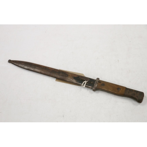 748 - German S84/98 bayonet, the ricasso stamped for Rich A Herder of Solingen, blade length 25cm, bayonet... 