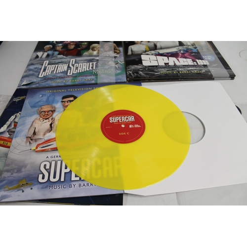 370 - Original Television Soundtrack records to include Thunderbirds on Sky Blue coloured vinyl, Captain S... 
