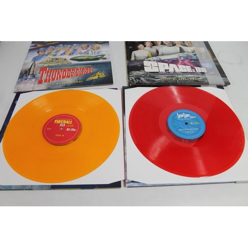 370 - Original Television Soundtrack records to include Thunderbirds on Sky Blue coloured vinyl, Captain S... 