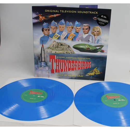 370 - Original Television Soundtrack records to include Thunderbirds on Sky Blue coloured vinyl, Captain S... 