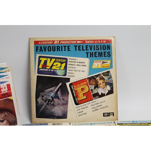 371 - Mini album single sets to include The Daleks, Thunderbird 1, Tv 21 themes, all on Century 21 product... 