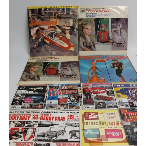 372 - Limited edition coloured singles of Thunderbirds, Captain Scarlet, Joe 90, Space 1999, Supercar Song... 