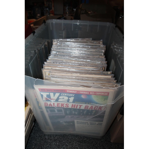 368 - TV 21 Adventures in the 21st Century magazines (1-154 in order) and others, etc. 4 boxes
