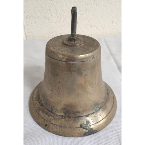 128 - Small brass school bell.