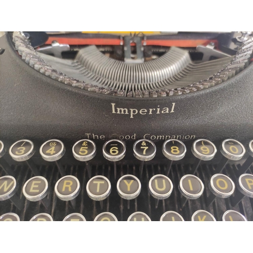 15 - 1930's Imperial typewriter in hard case.