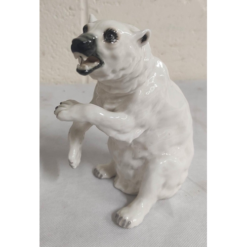 43 - Continental Polar Bear figure and a Beswick Shire Horse.