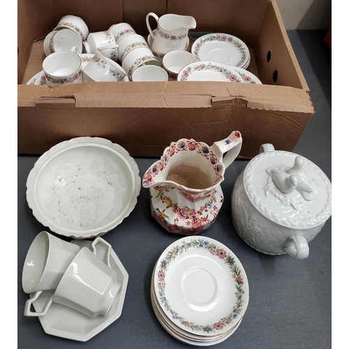 63 - Paragon Belinda part tea service, another white glazed part tea set plus other decorative ceramics.