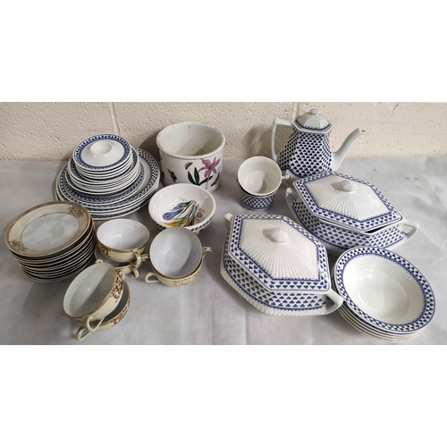 8 - Adams Brentwood pattern part dinner set, Portmeirion bowl and a Noritake part tea set.