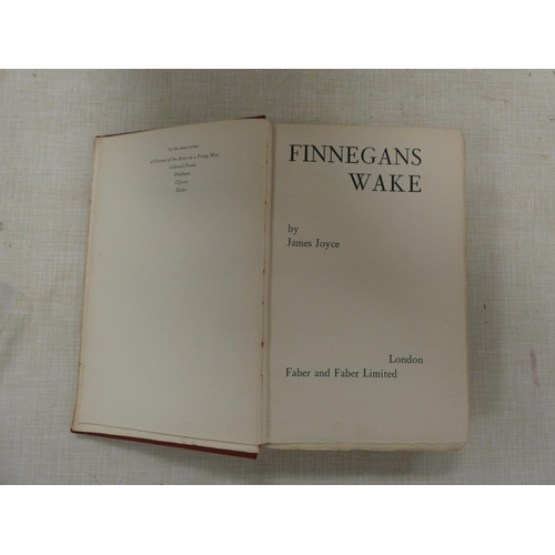 176 - JOYCE JAMES.  Finnegan`s Wake. Lge. 8vo. Orig. russet cloth. First edition (2,450 published) Faber &... 