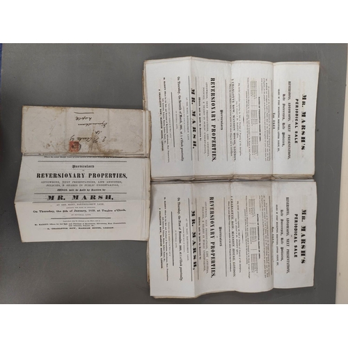 113 - London - Sale Catalogues - Securities, etc.  1858-65. A quantity of interesting printed sale pamphle... 