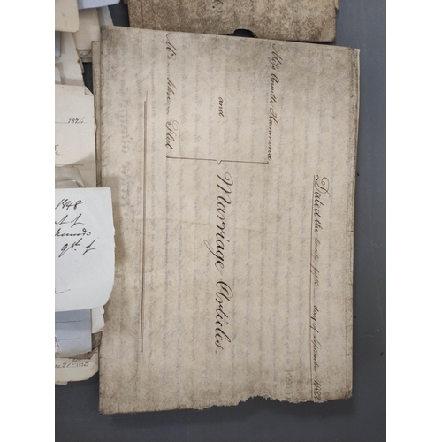 101 - Documents - Cheshire - Family of Fleet, Macclesfield.  1806-1870. Archive of documents, le... 