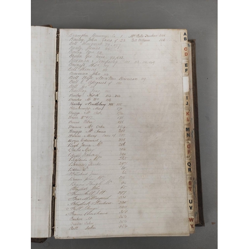 112 - Cumberland - Carlisle - Wright & Brown, Solicitors.  1862-72. Large calf covered ledger indexed ... 