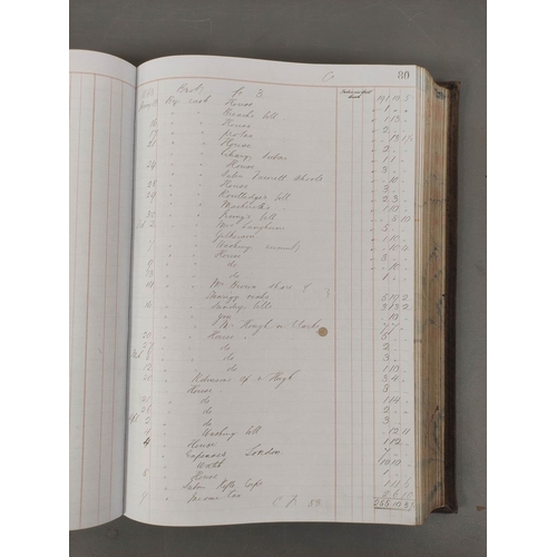 112 - Cumberland - Carlisle - Wright & Brown, Solicitors.  1862-72. Large calf covered ledger indexed ... 