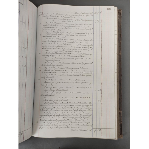 114 - Documents - Cheshire - Macclesfield - Brocklehursts, Solicitors. 1886-96. Office ledger indexed &... 