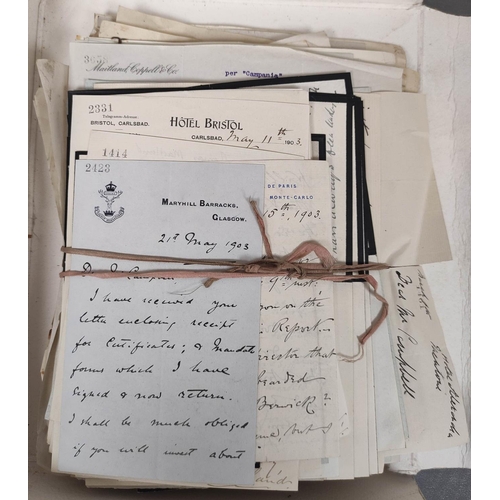 124 - Documents - Scotland - Kirkcudbright - Maitland Family of Cumstoun.  1903-1938. Bundle of correspond... 