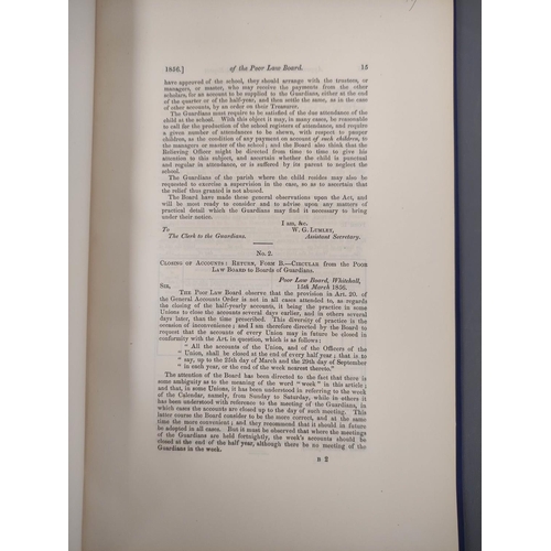 19 - The Poor Law Board.  Ninth Annual Report and Eighteenth Annual Report. 2 vols. Rebound blu... 