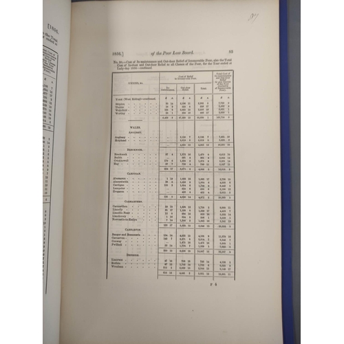 19 - The Poor Law Board.  Ninth Annual Report and Eighteenth Annual Report. 2 vols. Rebound blu... 