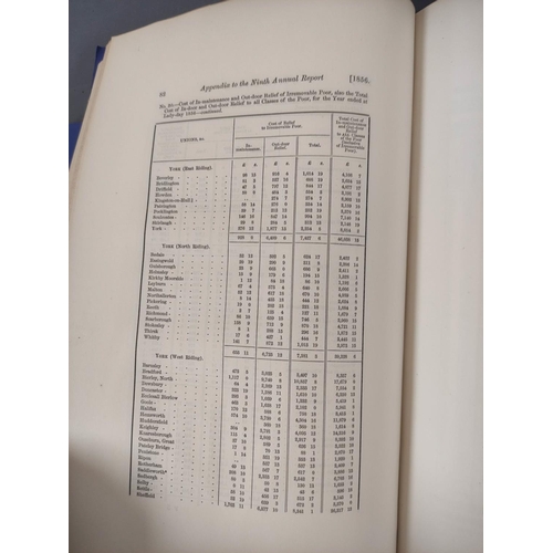 19 - The Poor Law Board.  Ninth Annual Report and Eighteenth Annual Report. 2 vols. Rebound blu... 