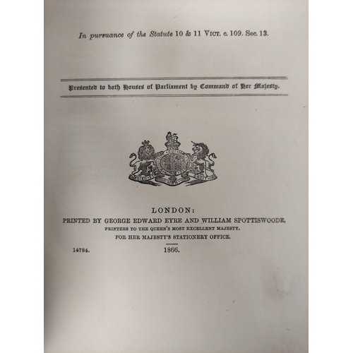 19 - The Poor Law Board.  Ninth Annual Report and Eighteenth Annual Report. 2 vols. Rebound blu... 