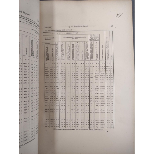 19 - The Poor Law Board.  Ninth Annual Report and Eighteenth Annual Report. 2 vols. Rebound blu... 