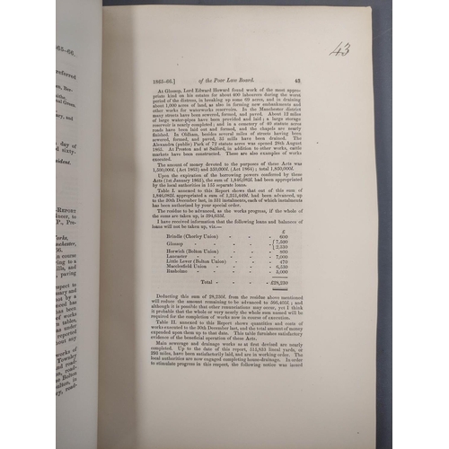 19 - The Poor Law Board.  Ninth Annual Report and Eighteenth Annual Report. 2 vols. Rebound blu... 