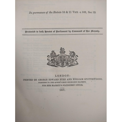 19 - The Poor Law Board.  Ninth Annual Report and Eighteenth Annual Report. 2 vols. Rebound blu... 