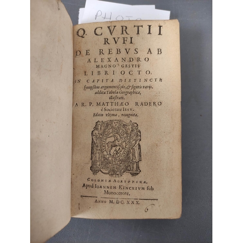 64 - BOCCALINI T. La Secretaria di Apollo. 32mo. No frontis. old calf, gilt back. Blum & Conbale... 