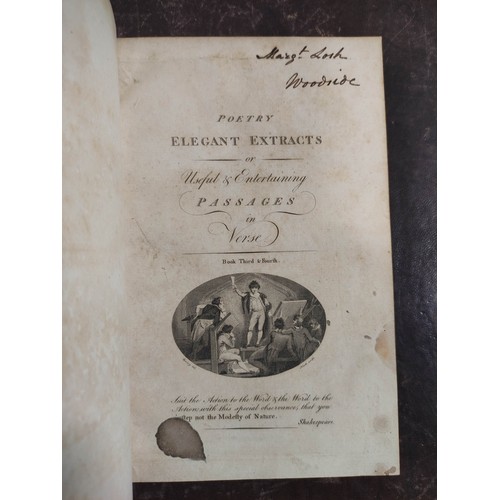 11 - (KNOX V., Compiler).  Elegant Extracts. 2 vols. Eng. title vignettes. Diced calf. 1790; al... 