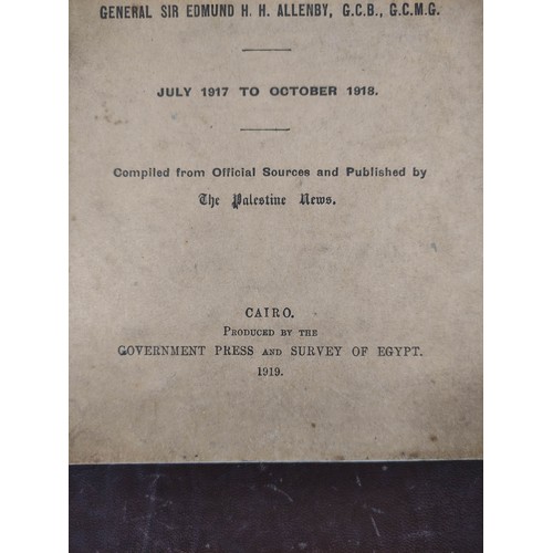 12 - THE PALESTINE NEWS (Pubs).  A Brief Record of the Advance of the Egyptian Expeditionary Fo... 