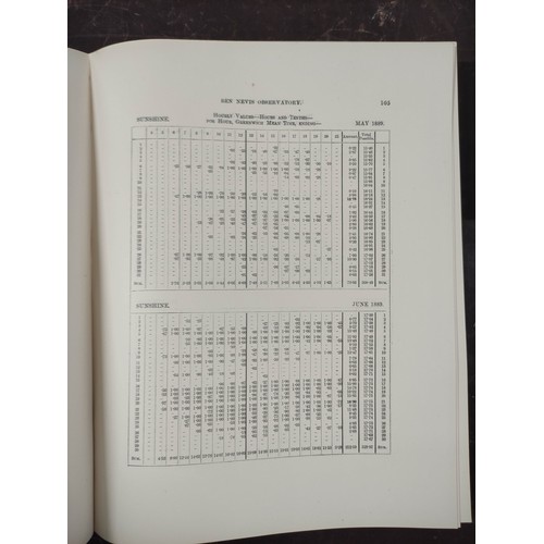 13 - ROYAL SOCIETY OF EDINBURGH.  The Meteorology of the Ben Nevis Observatories. Vols. 42 &... 