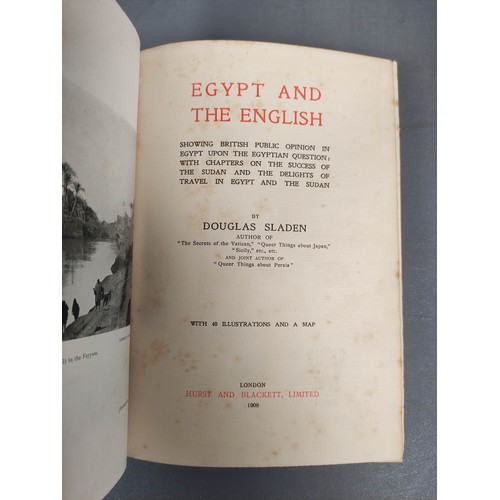 16 - SLADEN DOUGLAS.  Egypt & the English. Illus. & double page map. Orig. pict. maroon... 