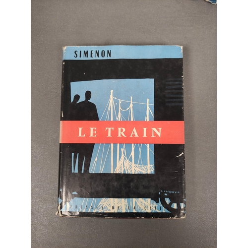 175 - SIMENON GEORGES.  3 vols. in attractive d.w's, 1951/1961 & 5 paperbacks. French text.&... 