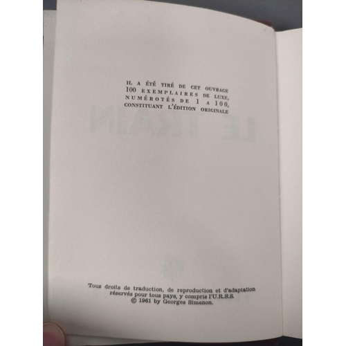 175 - SIMENON GEORGES.  3 vols. in attractive d.w's, 1951/1961 & 5 paperbacks. French text.&... 