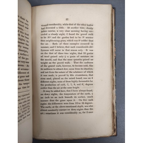 20 - WELLS WILLIAM CHARLES.  An Essay on Dew & Several Appearances Connected with It. Late qtr. calf,... 